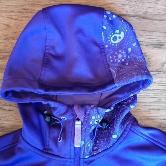 O'NEILL Hooded Fleece Jacket Purple Print M - Picture 4 of 9